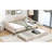Full Size Daybed With Beige Bedding And Twin Trundle - Robust & Enticing Maximizes Room Space