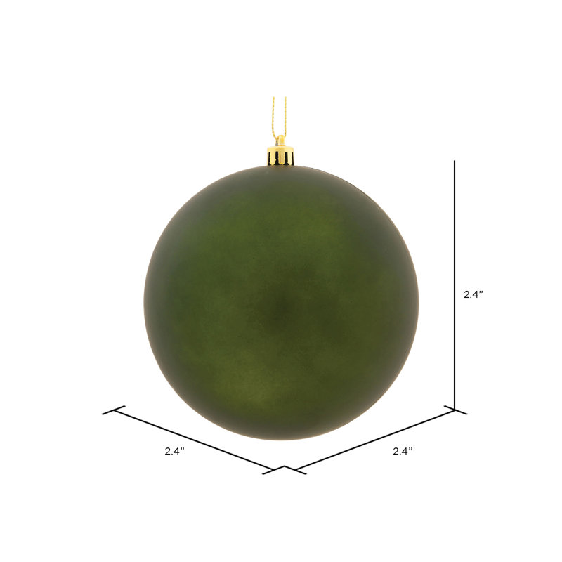 Décoration de boule décorative des Fêtes, Vert mousse mat
