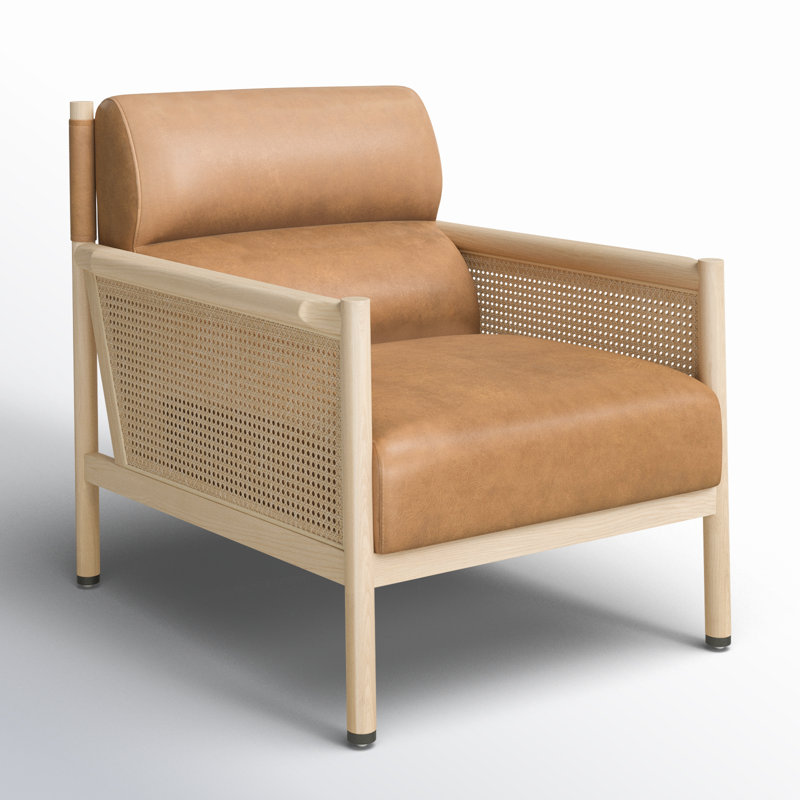 Kempsey Armchair, Kennison Cognac Genuine Leather