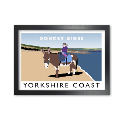 'Donkey Rides Yorkshire Coast' Graphic Art Print