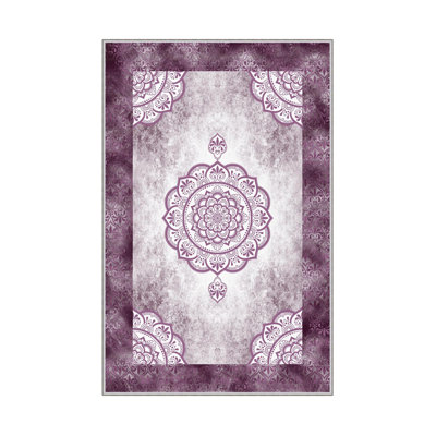 Premium Hall Carpet, 3D Digital Printed, 3.3 x 4.9 ft | 100% Polyester, 650 g/m² | Antibacterial, Non-Slip PVC Underside, Pile Height: 0.3 in | Machine Washable, Durable, Stylish Addition to Any Home Decor