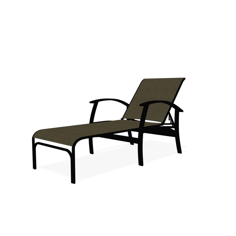 Chaise longue à quatre positions avec accoudoirs Belle Isle, Pierre Elevation, Noir