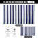 Classic Blue & White Striped Outdoor Area Rug