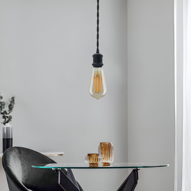 3 - Light Single Pendant, Black