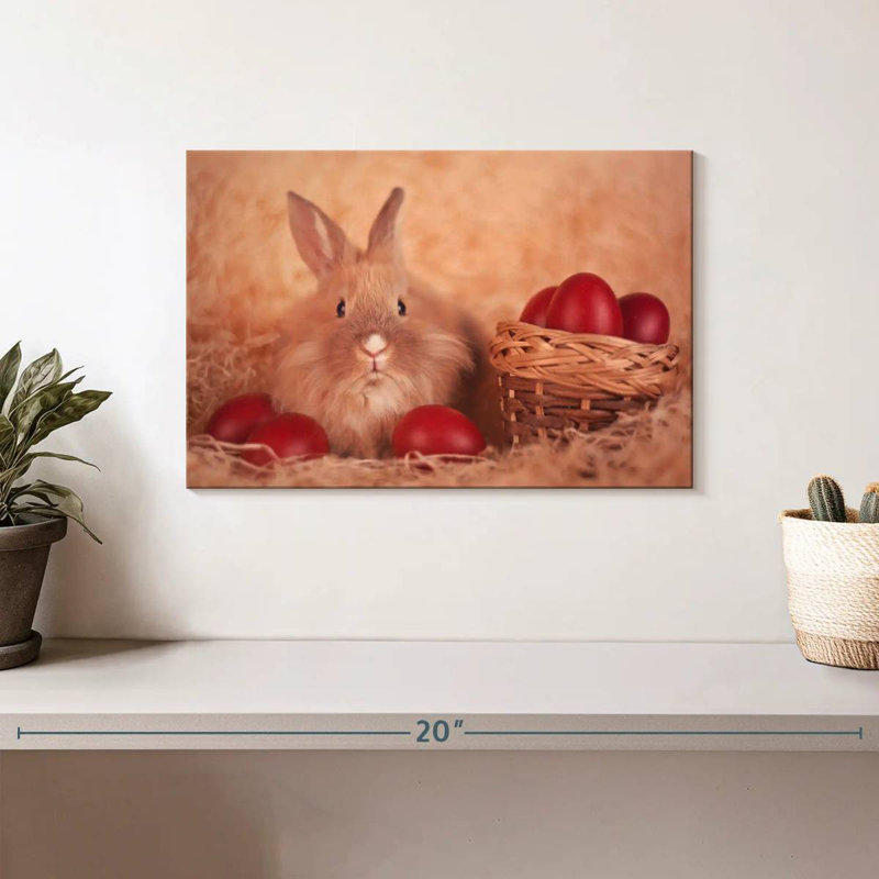 Œufs de Pâques et lapin Lelend, H 8 po x l 12 po