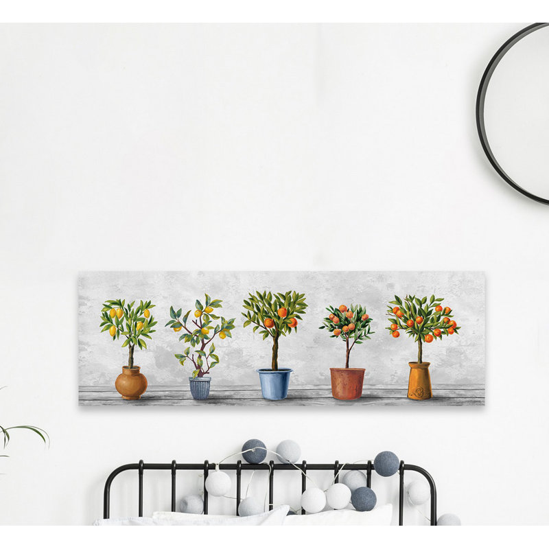 « photo lot de plantes »-impression sur toile tendue, H 15 po x l 45 po x P 1,5 po
