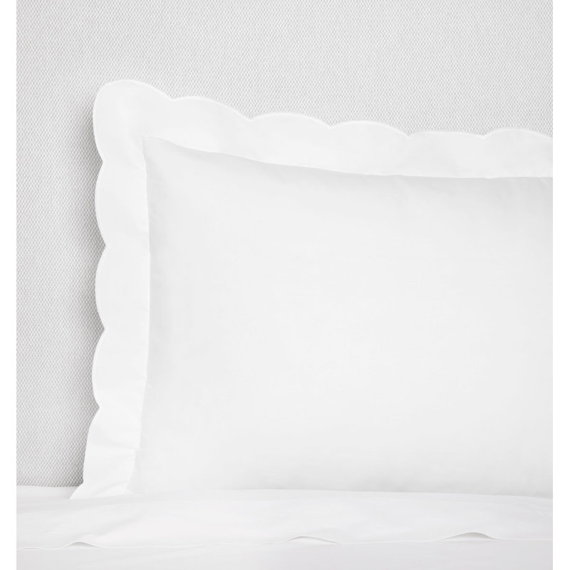 Limana Cotton Pillow Sham, White, Euro