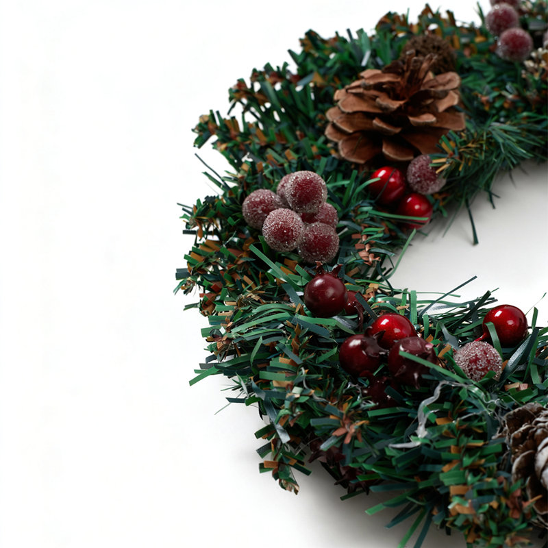 Elegant Christmas Wreath with Mixed Decorations