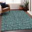 Tapis bleu sarcelle lavable à la machine Premium Prisco-1294060958