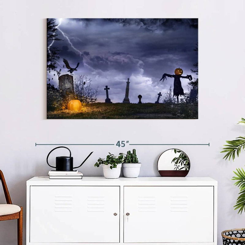 Kelan Horror Graveyard Scarecrow, 26" H x 39" W
