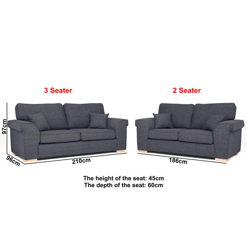 Picadilly 2 - Piece Living Room Set, Black