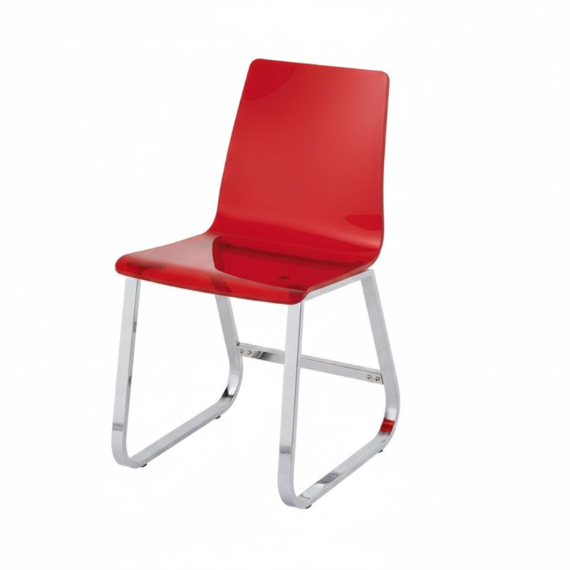 Ensemble de 2 chaises d'appoint rouges Flammara