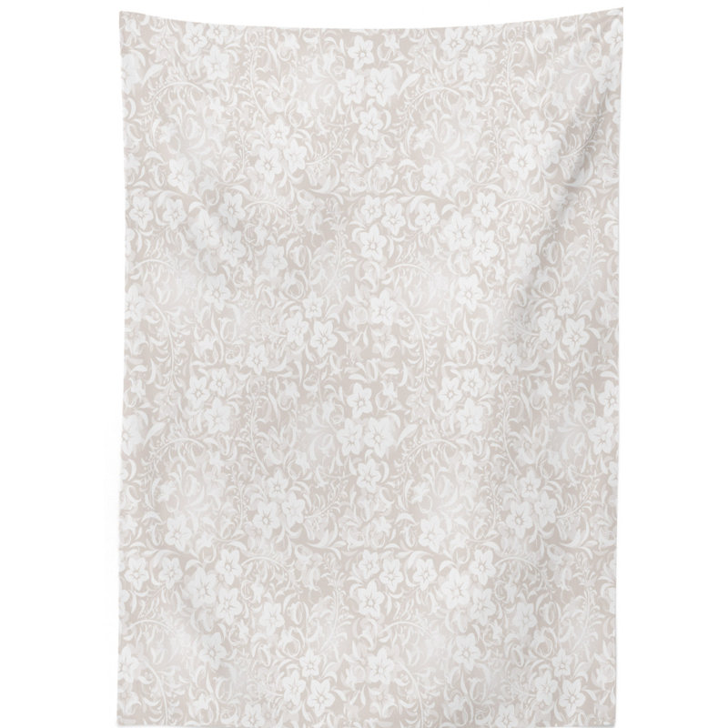 Floral Spring Season Blossoms Branches Leaf Beauty Field Ornamental Design Tablecloth, 52"L x 70"W
