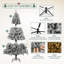 Arbre de Noël artificiel illuminé 6 pi avec lumières blanc chaud