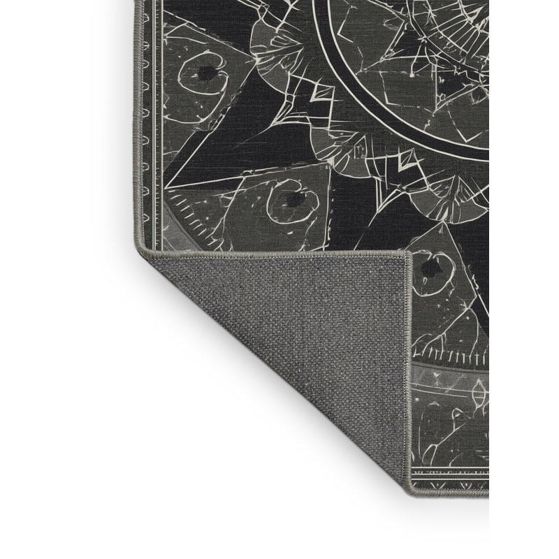 Tapis gris moelleux moelleux d'inspiration mondiale Steinber, 2x5