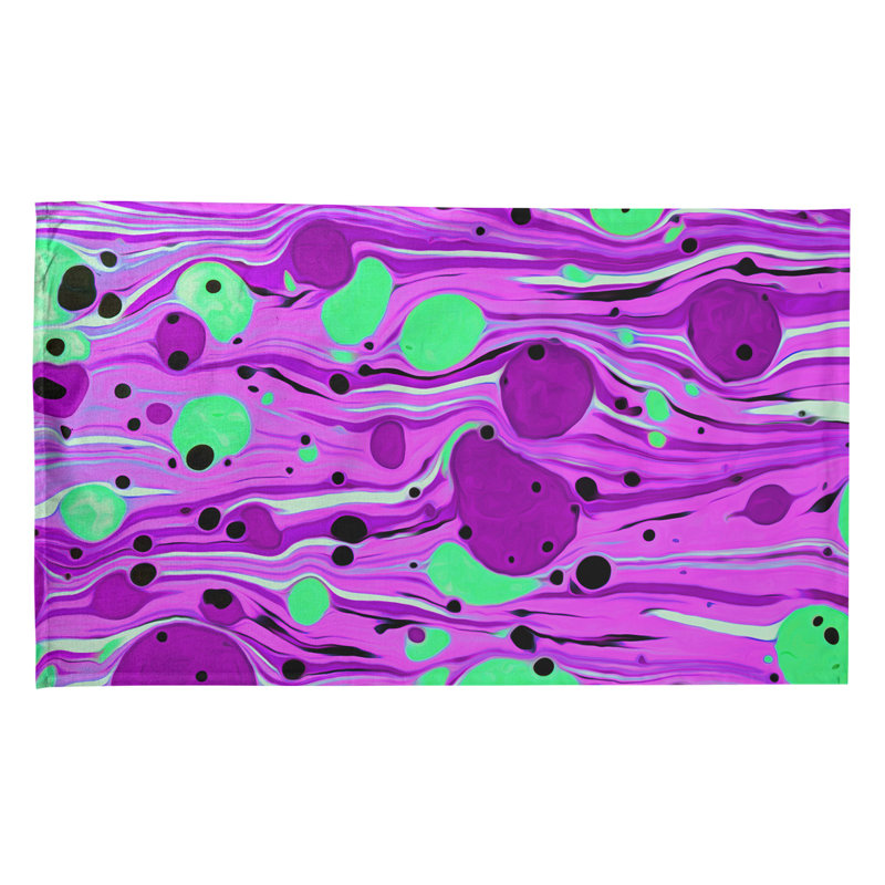 Tea Towel Kitchen Towel, Violet, Polyester Twill