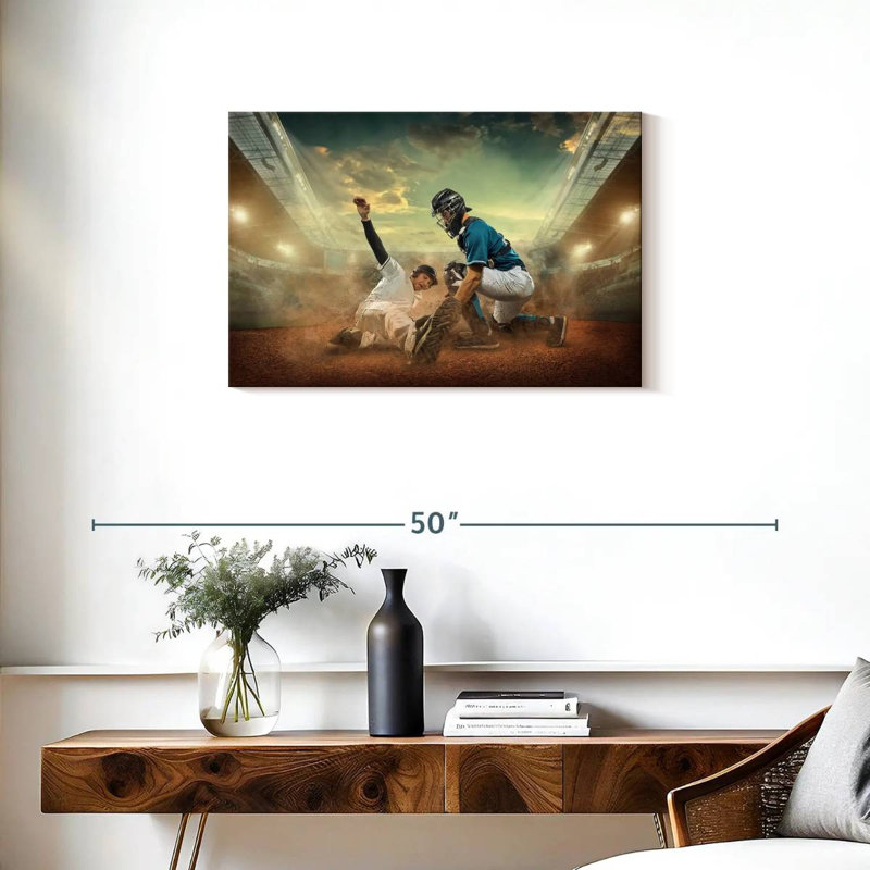 Sireci Baseball Action, 20" H x 30" W