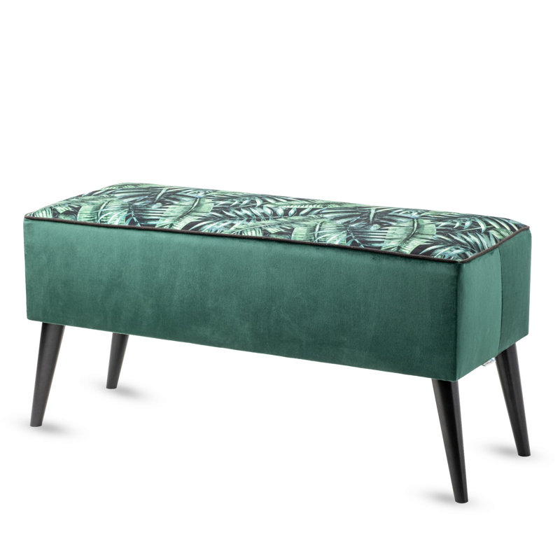 Saxonburg Upholstered Bench, 47 H x 100 W x 30 D cm, Green