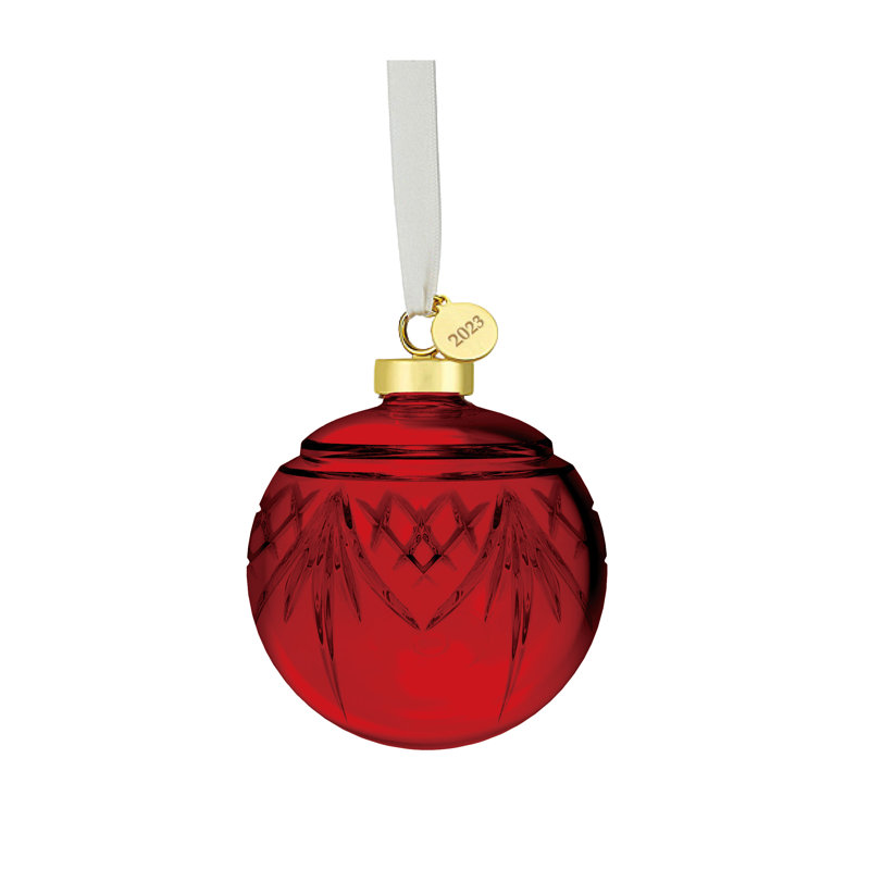 Ornement rouge en cristal Dublin
