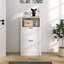 Armoire à chaussures avec compartiment ouvert et 2 tiroirs rabattables
