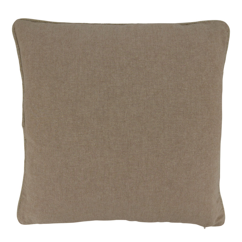 Natural Cotton Embroidered Snowflake Euro Pillow Cover