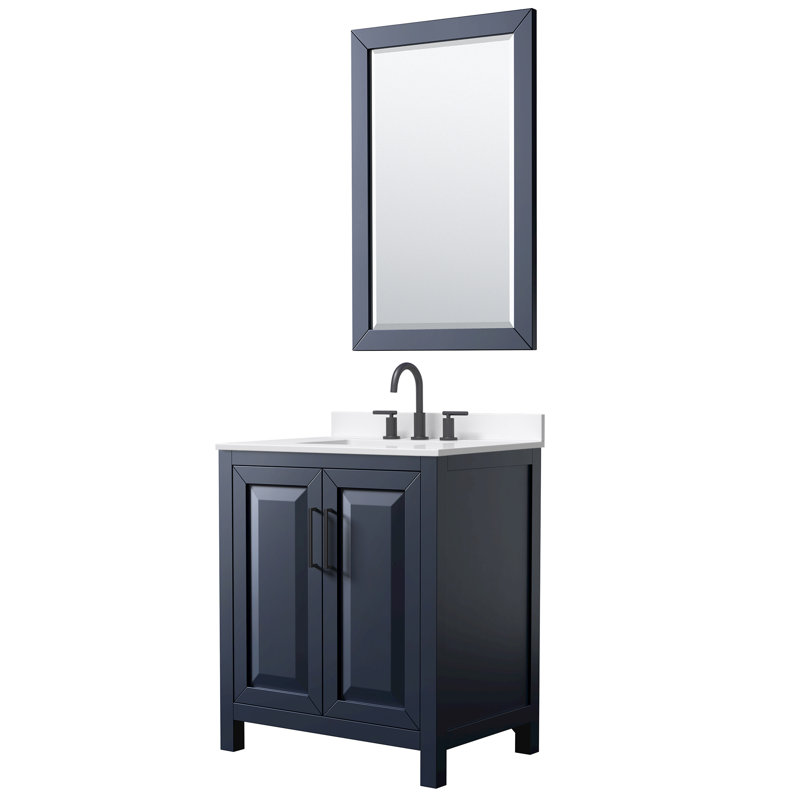 Daria 30'' W Single Vanity, Polished Chrome, Brown, Giotto Quartz