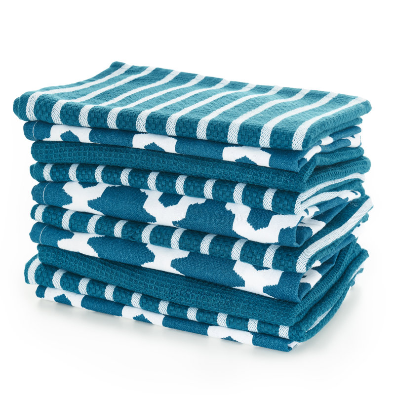 Stripe Jacquard Tea Towel Kitchen Towel, Blue
