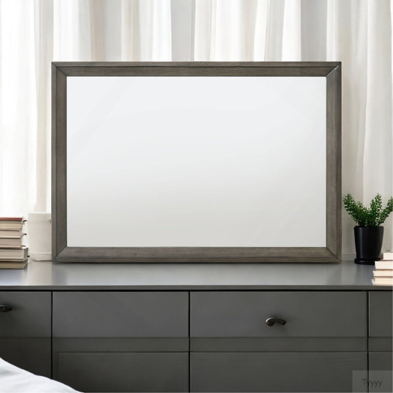 Miroir à finition chêne gris