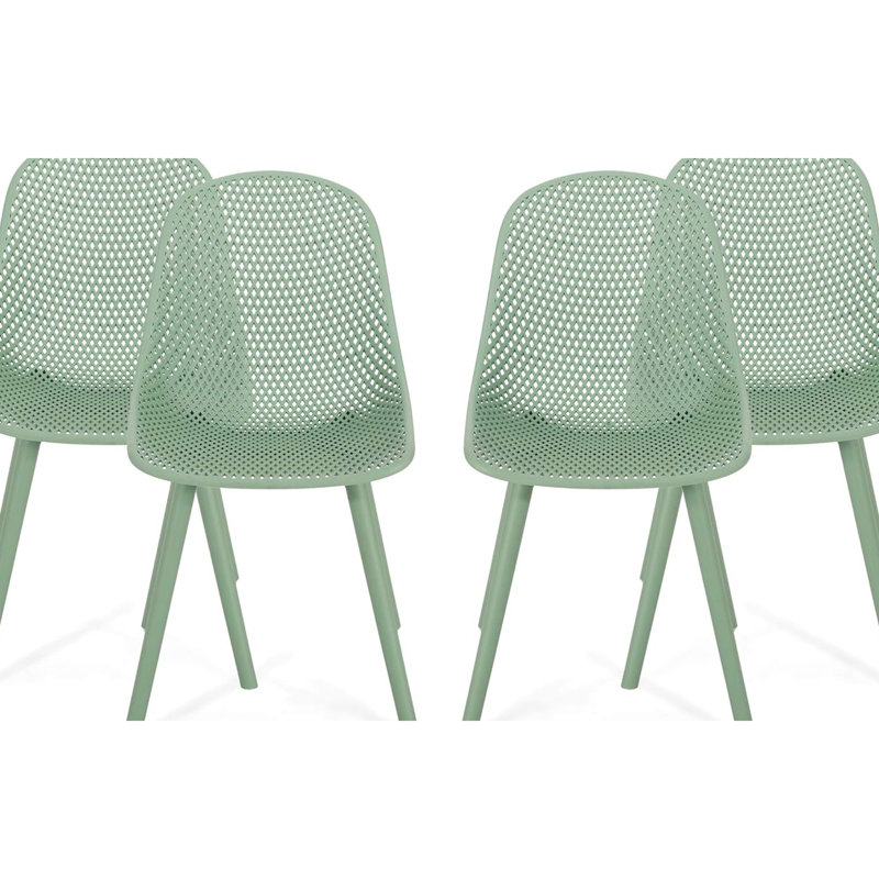 De 4 chaises en polypropylène Posey au design épuré et au confort élégant 33,41 po de hauteur 10,12 lb Modern Stable Vibe Stames 22,9 largeur