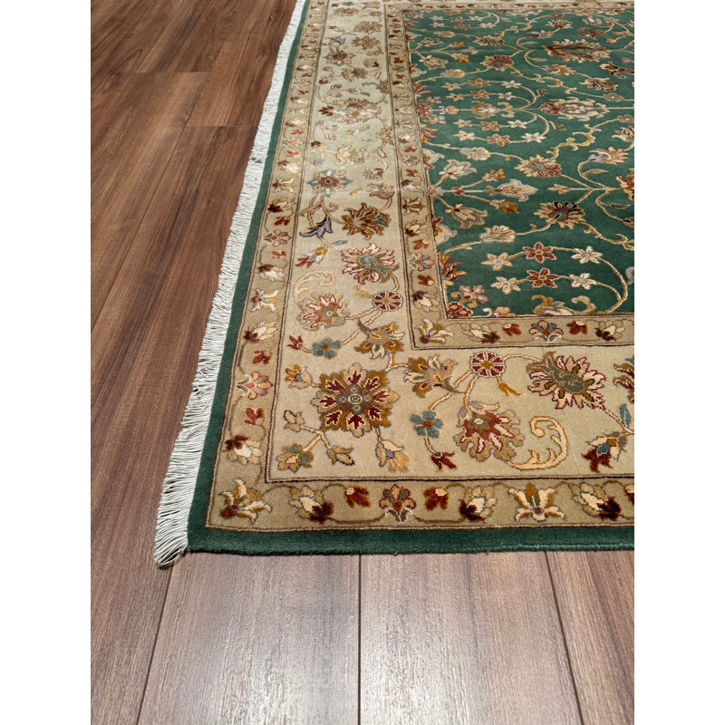 Tapis vert en laine noué à la main Original Original