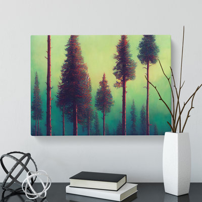 Dashing Pine Tree Forest - Wrapped Canvas