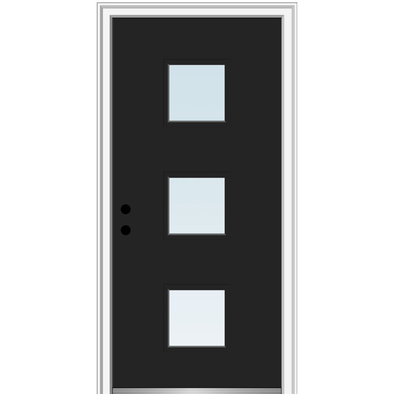 Porte d'entrée avant en fibre de verre Spotlight Spotlight, H 80 po x l 32 po x P 1,75 po, S'ouvre à droite vers l'intérieur