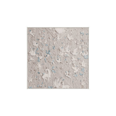 Machine Washable Beige Area Rug
