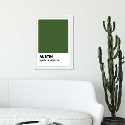 Austin Color Swatch - Reproduction d'art textuel sur papier encadré