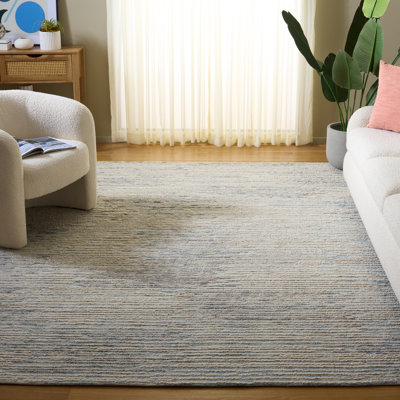 Tapis abstrait en laine / coton touffeté à la main Twaina