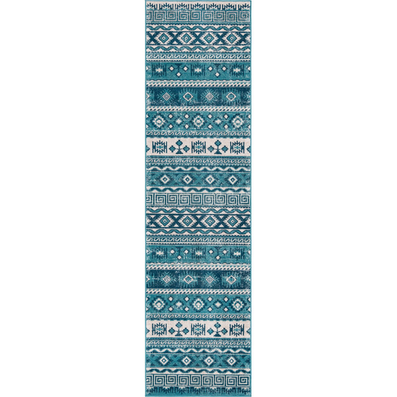 Geometric Indoor Rug, Runner 2'7" x 10'