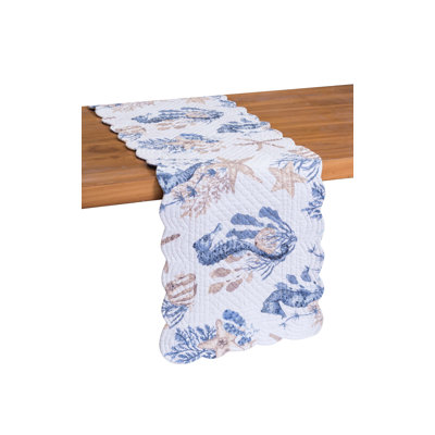 Seahorse Sands Reversible Scallop Quilt Table Runner