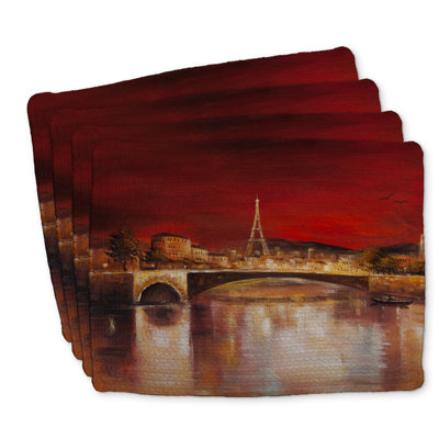 Paris by Red Dawn Braided Polyester Placemats Set of 4