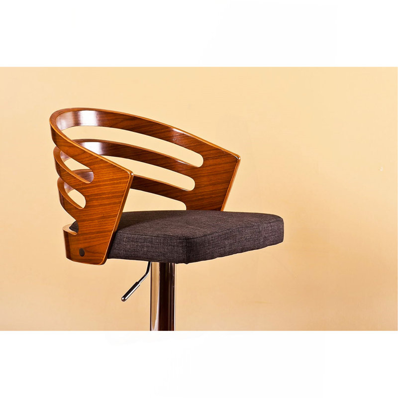 Tabouret de bar pivotant avec coussin Modern, White, Black