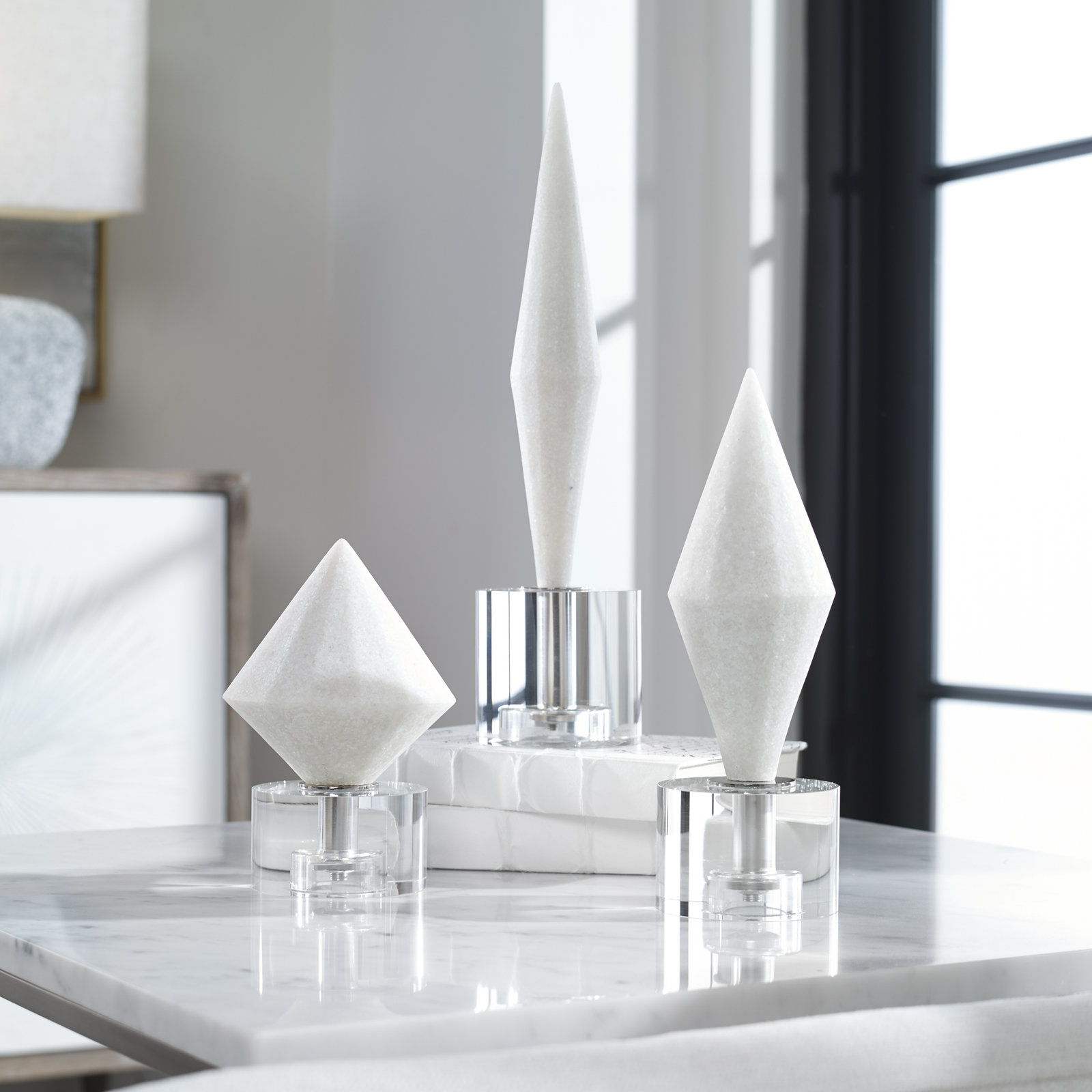 Matisse 3-Piece Sculpture, Elegant White