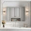 Armoire de salle de bain moderne avec 5 tablettes réglables, armoire à pharmacie murale pour la salle de bain, charnières à fermeture douce, étagère ouverte-355332051
