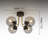Modern 4-Light Flush Mount Ceiling Light With Glass Globe Shades-235844222-235844223