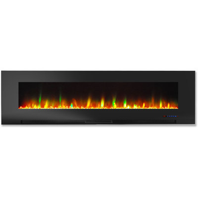 Cambridge Wall Mount Electric Fireplace Heater with Remote Control for Indoor Use in Living Room, Bedroom, Home Office