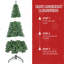 Arbre de Noël artificiel 7 pi avec 774 pointes en PVC, structure à charnières et support en métal - Arbre de Noël vert pour décoration de bureau, d'appartement ou de fête-1804361509
