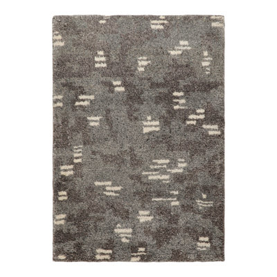 Rug & Kilim Rectangle Wool Area Rug In Black;white;silver;gray