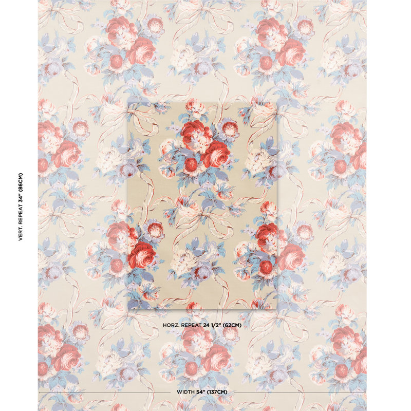 Queenies Floral Chintz Fabric, Chelsea Garden