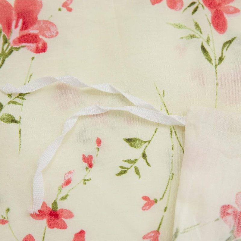 Flowers Bed Beige Pink Leaves Plants Floral Turnable Bed Linen Sets Microfiber Floral Pattern Bed Cover With Zipper And Pillow Cover