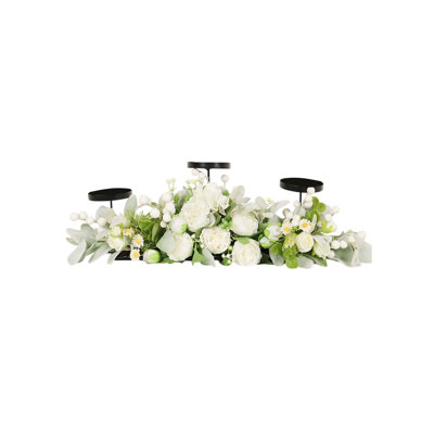 Simulation artificielle, pivoine, candélabre, mariage, centre de table, centre de table, fascia