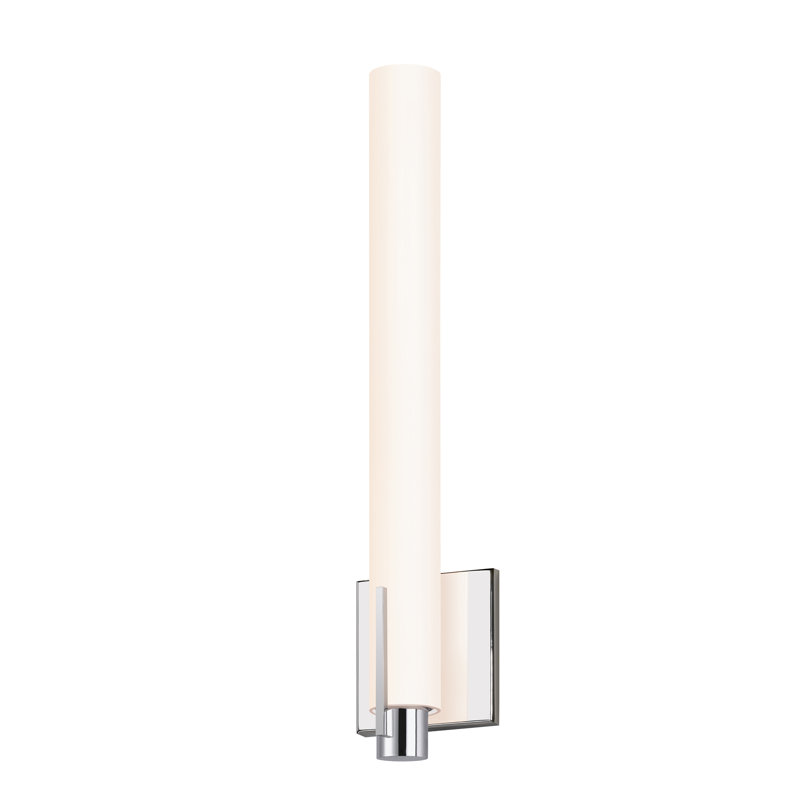 Plafonnier encastré 1 lumière Tubo, Chrome poli, Colonne