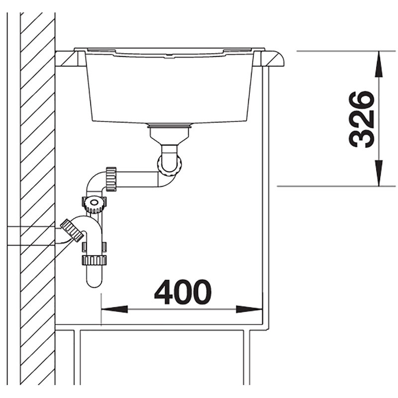 Metra 1.5 Bowl Inset Kitchen Sink, Black